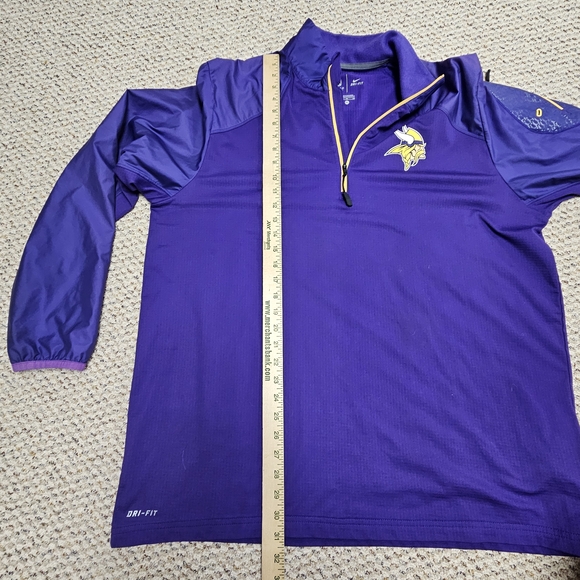 Nike Dry-Fit Men's Minnesota Vikings Purple 1/4 Zip Pullover Jacket - Size XL - Picture 8 of 8